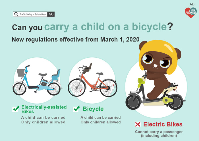 New Rules for Carrying  Children on BicyclesImage