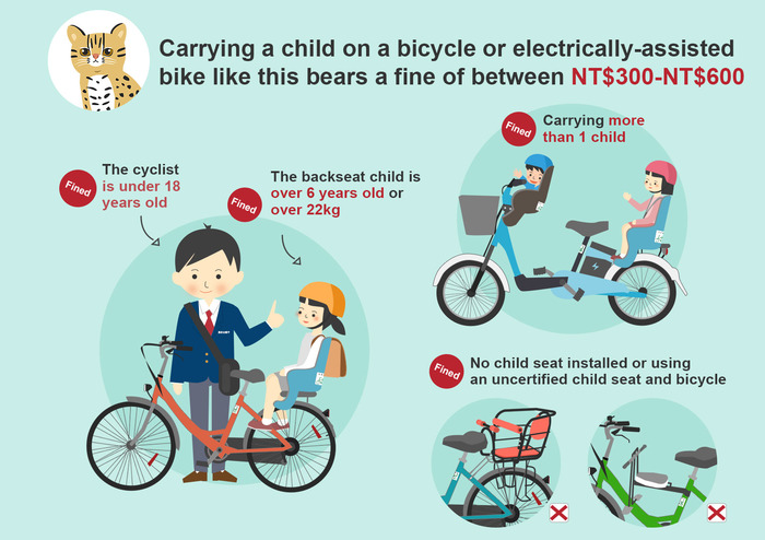New Rules for Carrying  Children on BicyclesImage