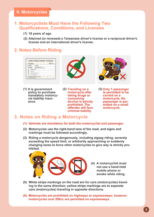 Notes on Traffic Safety for Foreigners in TaiwanImage